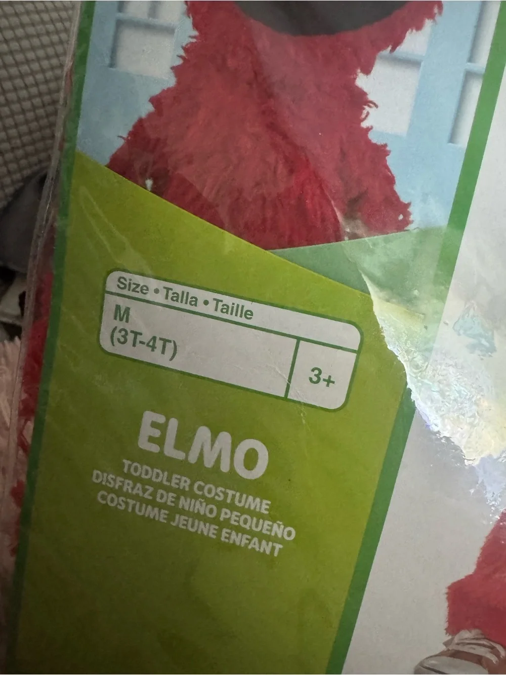 Sesame Street Elmo Plush Red Toddler Costume with Hood Medium 3T-4T BRAND NEW